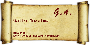 Galle Anzelma névjegykártya